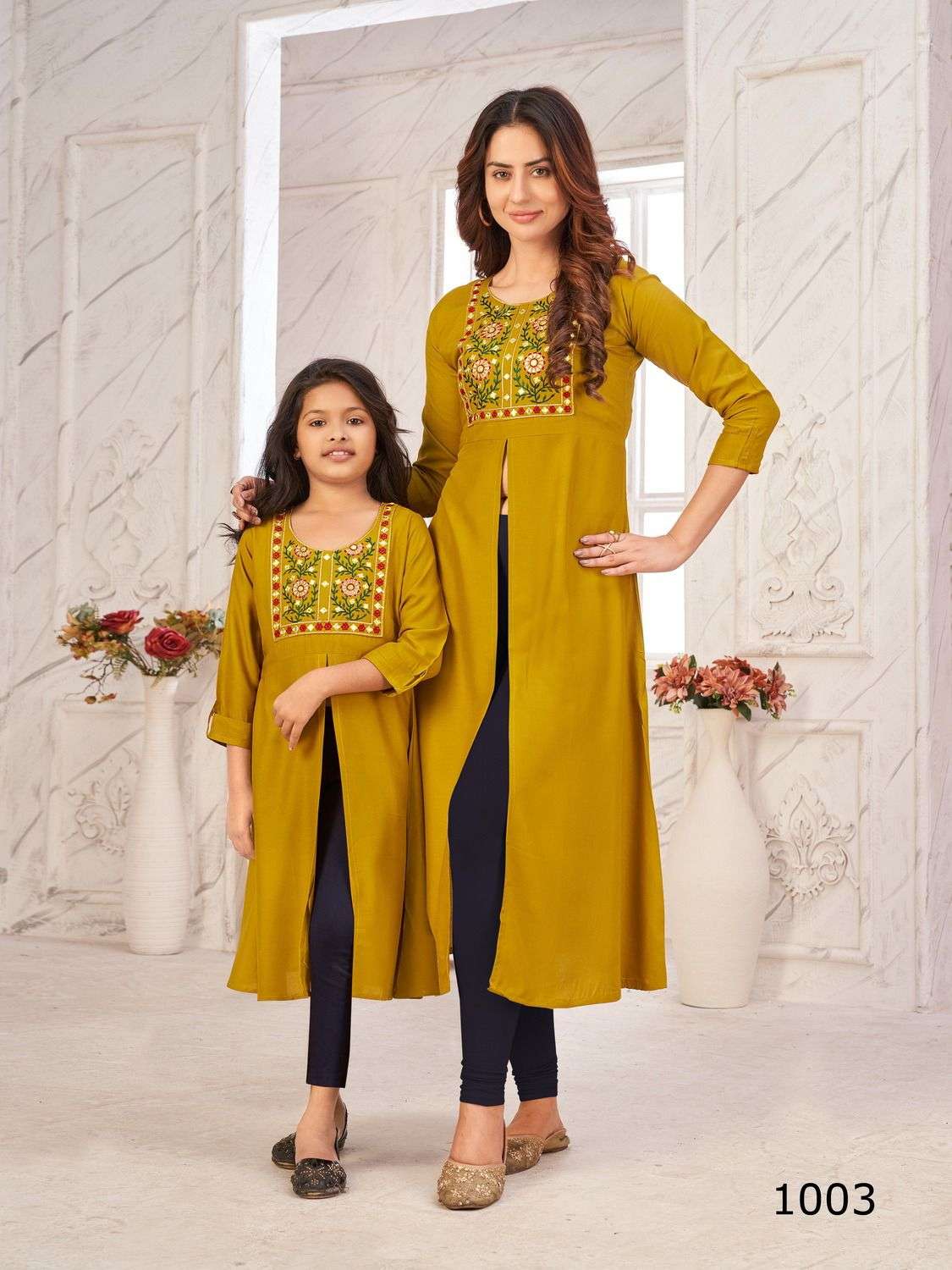 BLUE HILLS PRESENTS EMOTION COMBO OF MOTHER HEAVY RAYON EMBROIDERY WHOLESALE KURTI