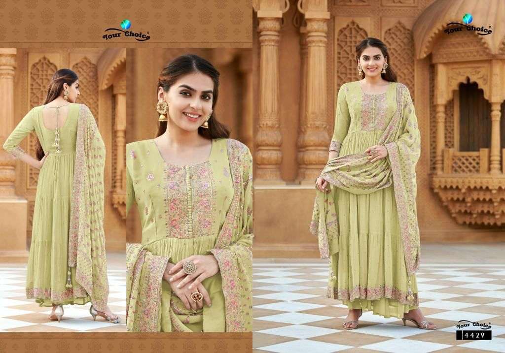 YOUR CHOICE PRESENTS ROMA REAL GEORGETTE WITH EMBROIDERY WHOLESALE SALWAR KAMEEZ