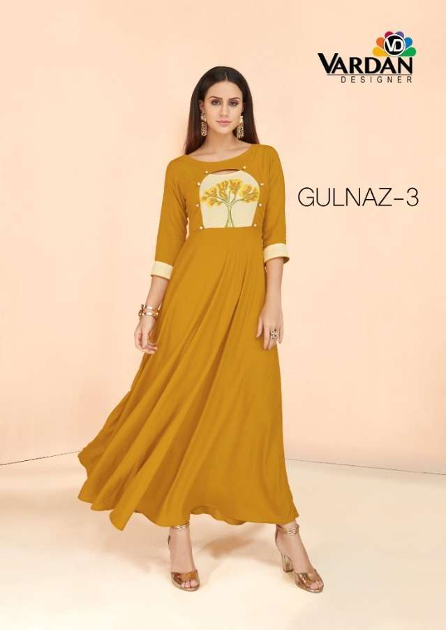 VARDAN DESIGNER PRESENTS GULNAZ VOL 3 HEAVYRAYON WITH EMBROIDERY WHOLESALE GOWN
