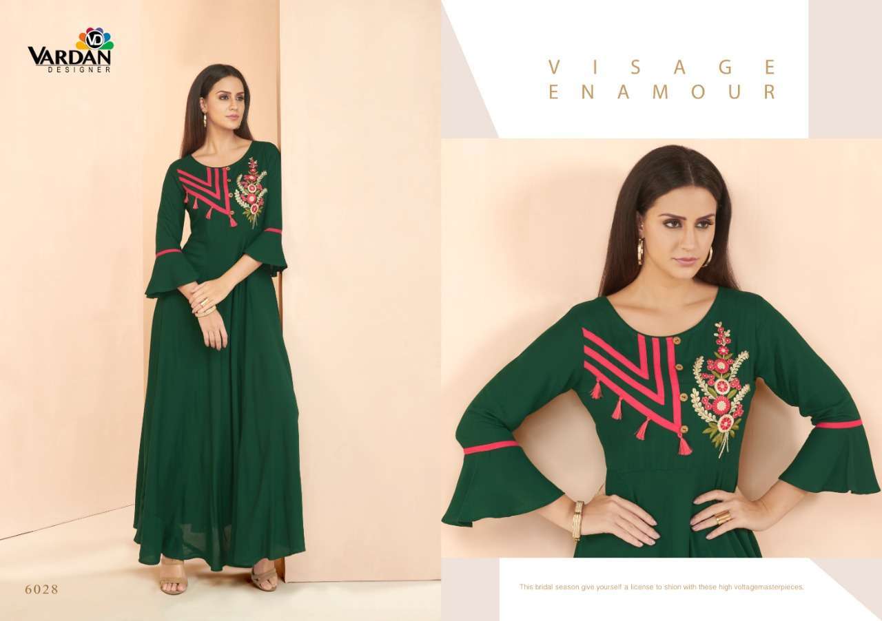 VARDAN DESIGNER PRESENTS GULNAZ VOL 3 HEAVYRAYON WITH EMBROIDERY WHOLESALE GOWN